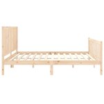 vidaXL Cadre de lit avec tête de lit 200x200 cm bois massif