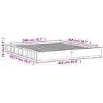 vidaXL Cadre de lit 200x200 cm bois de pin massif