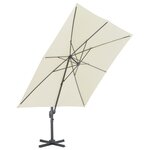 vidaXL Parasol en porte-à-faux avec mât en aluminium 300x300 cm Sable