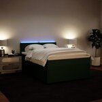 vidaXL Sommier à lattes de lit et matelas Vert foncé 160x200cm Velours