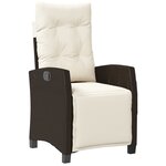 vidaXL Chaises inclinables de jardin lot de 2 avec repose-pied rotin