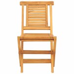 vidaXL Chaises de jardin pliantes lot de 2 47x63x90cm bois massif teck