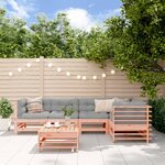 vidaXL Salon de jardin 6 Pièces avec coussins bois massif Douglas