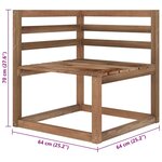 vidaXL Canapé palette de jardin 2 places et coussins anthracite Pinède