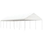 vidaXL Belvédère avec toit blanc 13 38x4 08x3 22 m polyéthylène