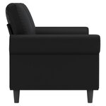 vidaXL Canapé à 2 places Noir 140 cm Similicuir