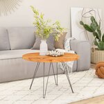 vidaXL Dessus de table Ø80x3 8 cm rond bois massif d'acacia