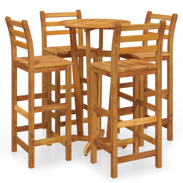 vidaXL Ensemble de bar de jardin 5 Pièces bois d'acacia solide