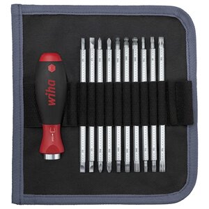 Wiha sac à tournevis 12 pièces avec lames interchangeables system 6