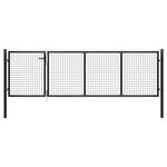 vidaXL Portillon Acier 350x75 cm Anthracite