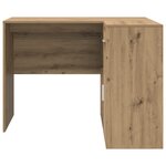 vidaXL Bureau d'angle en chêne artisanal 102x88x75 cm en bois d'ingénierie