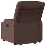 vidaXL Fauteuil inclinable électrique marron similicuir