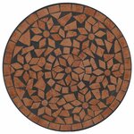 vidaXL Table de bistro mosaïque terre cuite Ø50x70 cm céramique