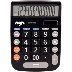 Calculatrice de bureau 12 chiffres SIGN 22857NO