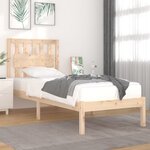 vidaXL Cadre de lit Bois de pin massif 100x200 cm
