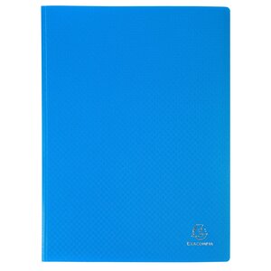 Protège-documents En Polypropylène 5/10e Opak Pochettes Cristal 60 Vues - A4 - Bleu Clair - X 12 - Exacompta
