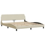 vidaXL Cadre de lit sans matelas crème 180x200 cm tissu