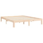 vidaXL Cadre de lit avec tête de lit 160x200 cm bois massif