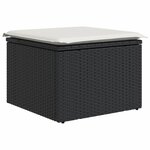 vidaXL Salon de jardin 11 Pièces avec coussins noir résine tressée