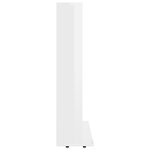 vidaXL Armoire à CD Blanc brillant 102x23x89 5 cm Bois d’ingénierie