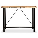 vidaXL Ensemble de bar 7 Pièces Bois massif recyclé et cuir véritable