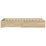 Lit de cadre vidaXL en chêne Sonoma 90x190 cm en bois d'ingénierie