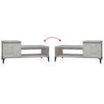 vidaXL Table basse Gris béton 100x50x45 cm Bois d'ingénierie