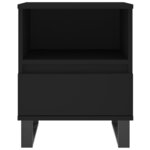 vidaXL Tables de chevet 2 Pièces noir 40x35x50 cm bois d’ingénierie