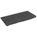 vidaXL Étagère murale marron foncé 60x30x2 cm bois chêne massif traité