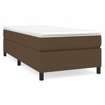 vidaXL Cadre de lit Marron foncé 100x200 cm Tissu