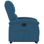 vidaXL Fauteuil inclinable bleu velours