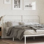 vidaXL Tête de lit métal blanc 160 cm