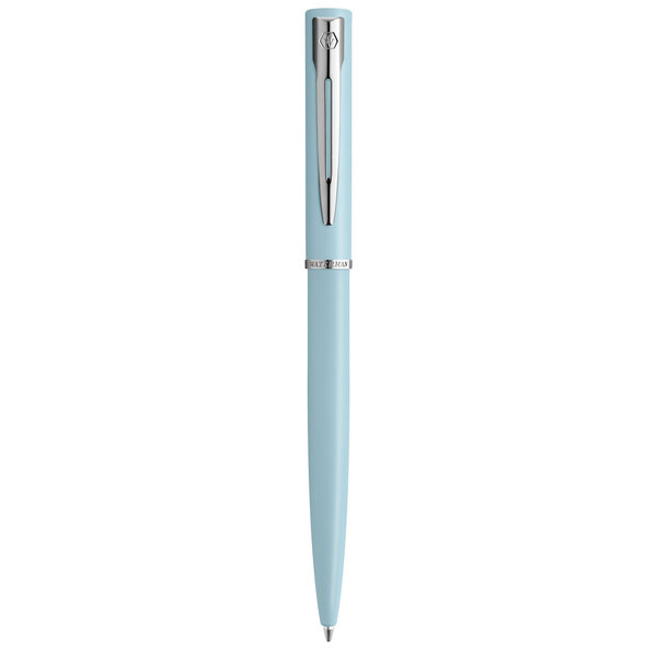 Waterman allure pastel stylo bille  bleu pastel  recharge bleue pointe moyenne  coffret cadeau