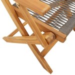 vidaXL Chaises de jardin pliables lot de 8 gris bois d'acacia massif