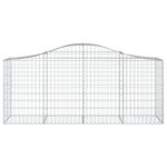 vidaXL Paniers à gabions arqués 11 Pièces 200x50x80/100 cm Fer galvanisé