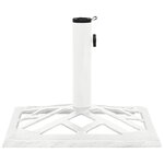 vidaXL Socle de parasol Blanc 44x44x31 cm Fonte