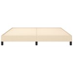 vidaXL Cadre de lit sans matelas crème 180x200 cm tissu