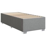 vidaXL Sommier à lattes de lit avec matelas Gris clair 100x200cm Tissu