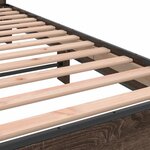 vidaXL Cadre de lit chêne marron 140x200 cm bois d'ingénierie et métal