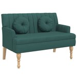 vidaXL Banc avec coussins vert foncé 113x64 5x75 5 cm tissu