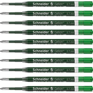 Recharge à encre gel gelion+ 0 7mm verte x 10 schneider