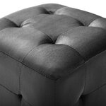 vidaXL 2 Pièces Tables de chevet Noir 30x30x30 cm Tissu velours