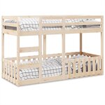 vidaXL Lit superposé 90x190 cm Bois de pin massif