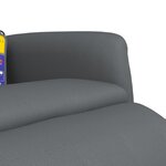 vidaXL Fauteuil inclinable de massage repose-pieds gris similicuir