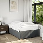 vidaXL Cadre de lit gris foncé 120x190 cm tissu
