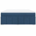 vidaXL Sommier à lattes de lit avec matelas Bleu 180x200 cm Tissu