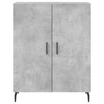 vidaXL Buffet gris béton 69 5x34x90 cm bois d'ingénierie