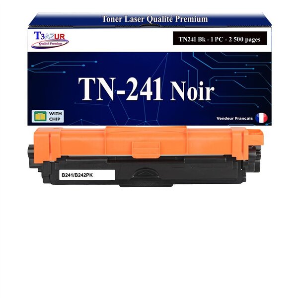 T3AZUR - Toner compatible avec Brother TN241 pour Brother HL-3140CW  HL3140CW - Noir