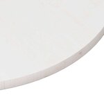 vidaXL Dessus de table rond blanc Ø80x3 cm bois de pin massif