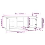 vidaXL Meuble TV 110 5x35x44 cm Bois de pin massif